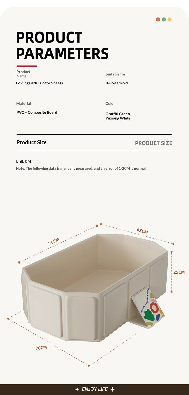 Large Foldable Baby Bathtub | Sit & Lie All-in-One Bath Tub for 0–5 Years