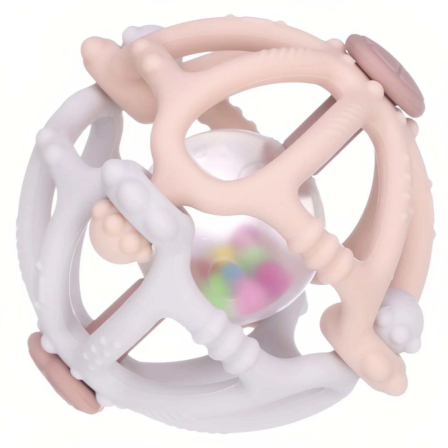 Sensory Montessori Rattle Ball — Silicone Baby Teether Toy