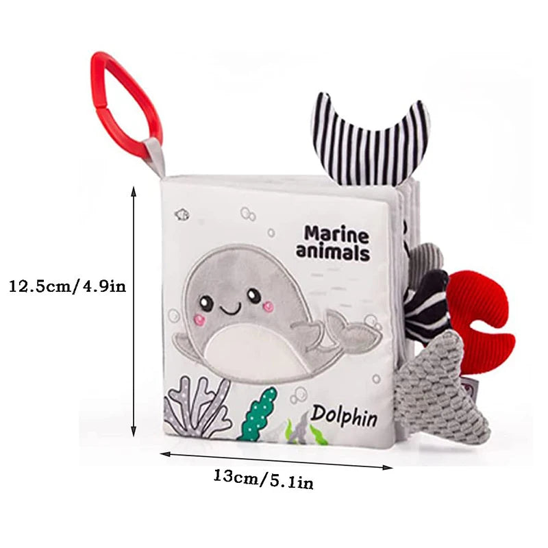 Soft 3D Sensory Cloth Book for Babies & Toddlers