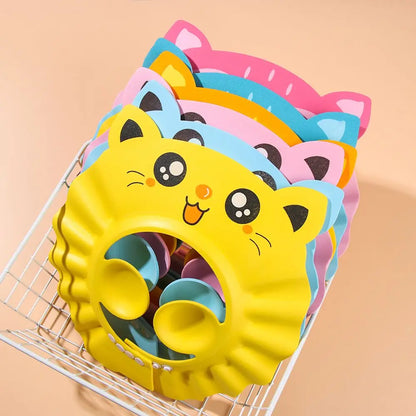 Baby Bath Shower Cap & Hair Shield | Waterproof Ear & Eye Protection | 3 Styles | Yellow, Pink & Blue