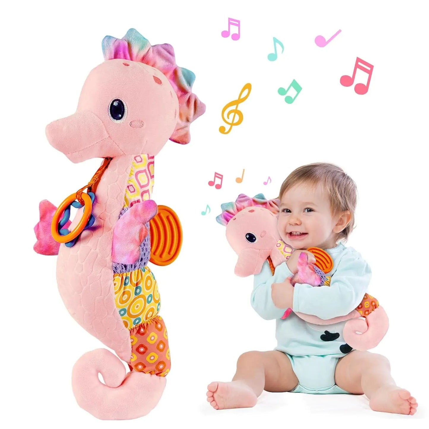 Baby Seahorse Musical Rattle Soft Toy
