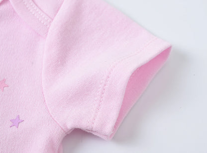 Baby Cotton Bodysuit 3-Pack | Short Sleeve Unisex Romper 0-12 Months