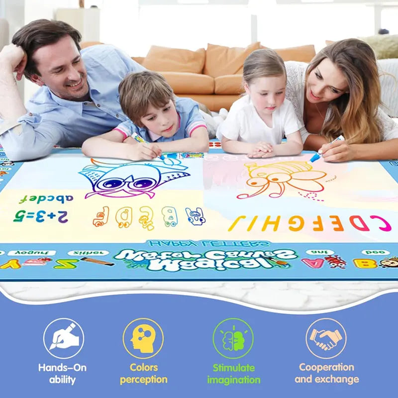Kids Water Doodle Drawing Mat | Mess-Free Montessori Colouring Mat for Toddlers 3–8 Years