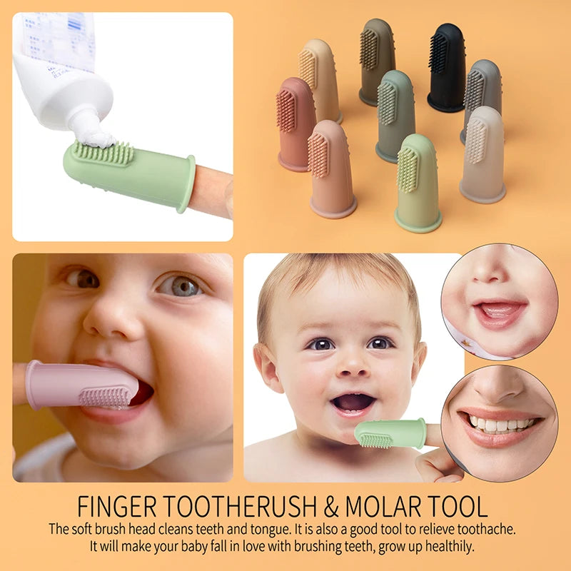 Soft Silicone Baby Finger Toothbrush | BPA-Free Infant Oral Care 0–24 Months