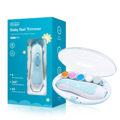 Electric Baby Nail Clipper with LED Light | 4-Speed Quiet Trimmer for Newborns
