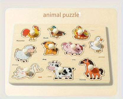 Montessori Shape Puzzle Board | Geometry Learning Toy for Toddlers & Preschoolers