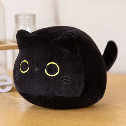 Round Ball Cat Plush Toy | Kawaii Soft Cat Cushion for Kids