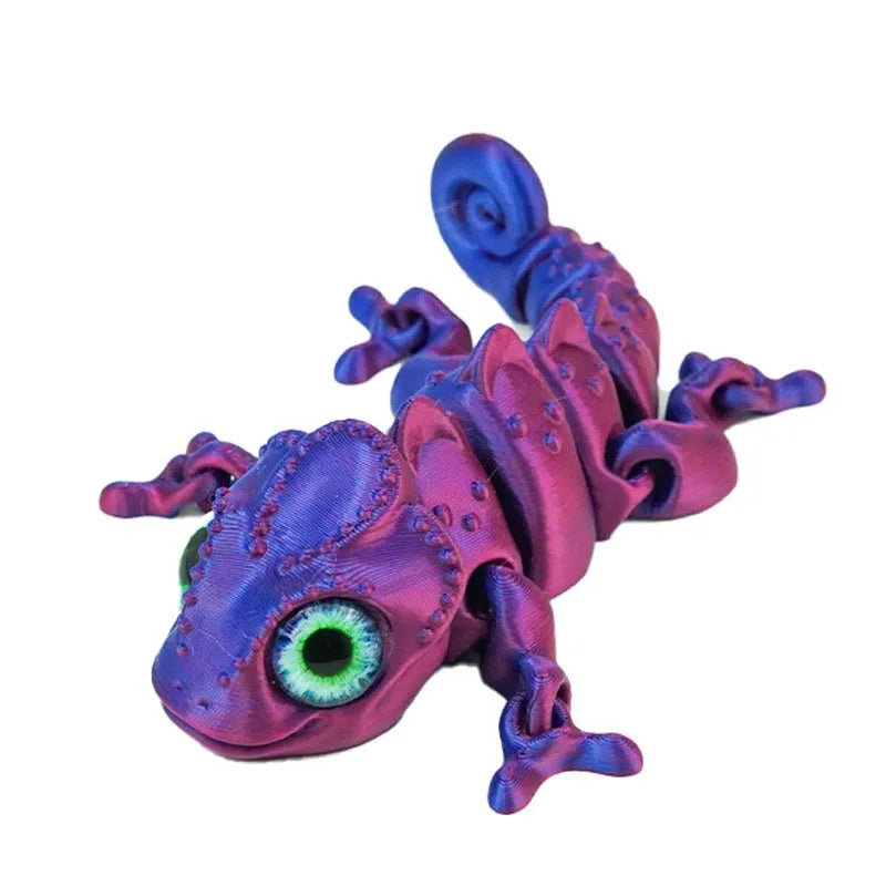 3D Printed Chameleon Figure | Multi-Joint Movable Kids Gift & Room Decoration