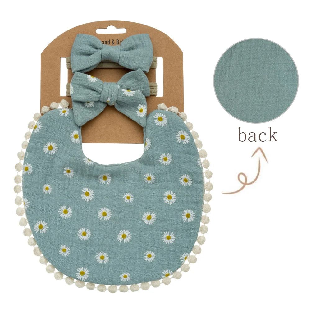 Baby Bib & Headband Gift Set