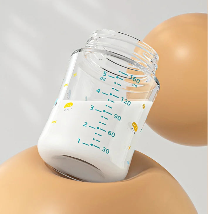 Colourful Cartoon Anti-Choke Glass Baby Bottle | 160ml & 240ml | 0-9 Months