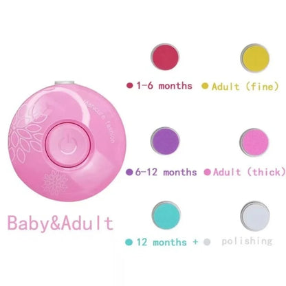 Electric Baby Nail Trimmer & Polisher | Quiet Safe Nail Care for Newborns