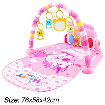 Baby Music Play Gym & Activity Mat | Piano Keyboard & Hanging Toys