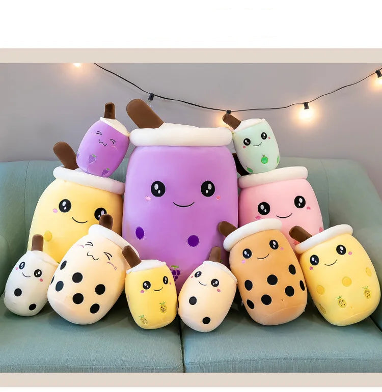 Kawaii Boba Bubble Tea Plush Toy | Soft Stuffed Milk Cup Pillow | 14 Styles | 24cm