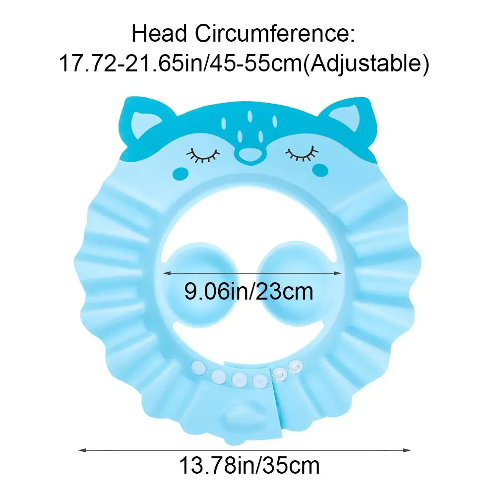 Baby Bath Shower Cap & Hair Shield | Waterproof Ear & Eye Protection | 3 Styles | Yellow, Pink & Blue
