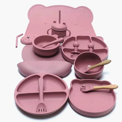 16-Piece Silicone Baby Tableware Set