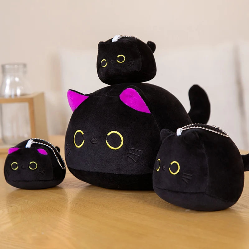 Round Ball Cat Plush Toy | Kawaii Soft Cat Cushion for Kids
