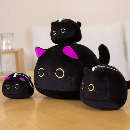 Round Ball Cat Plush Toy | Kawaii Soft Cat Cushion for Kids