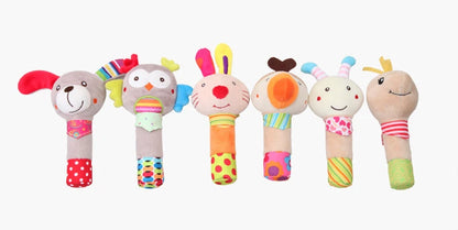 Baby Plush Animal Rattle Toy | Crib Mobile Bed Bell for Newborns 0-12 Months