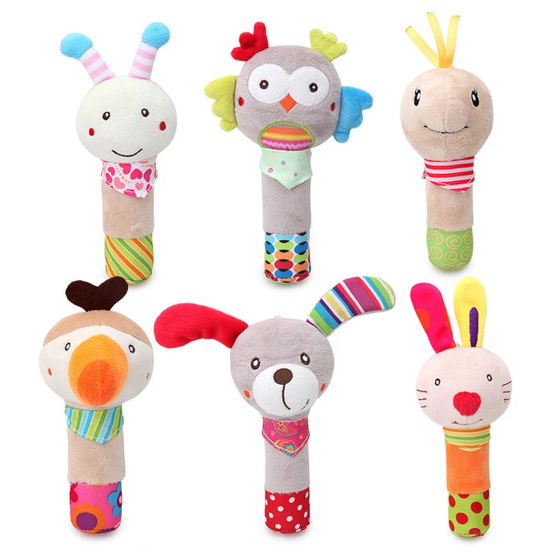 Baby Animal Plush Hand Bell Rattle Toy