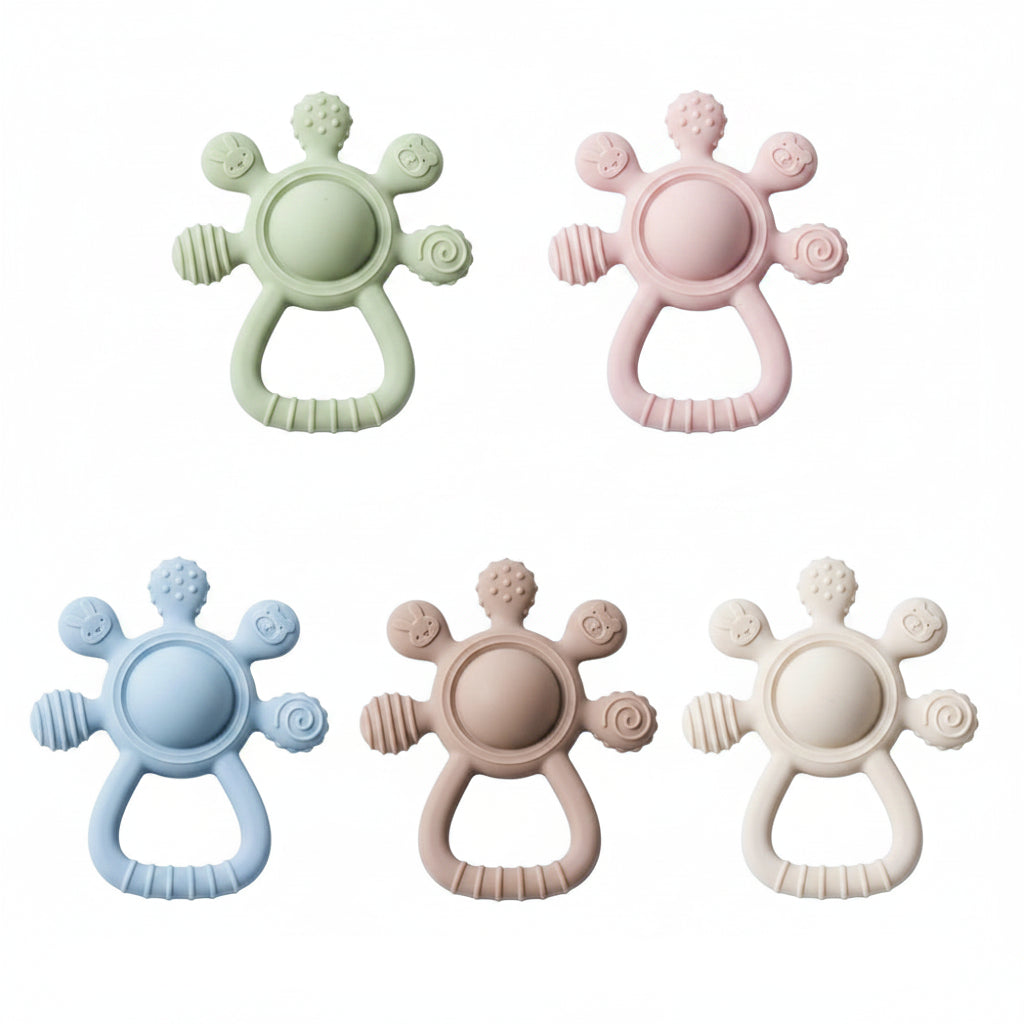 Baby Silicone Teether & Pacifier Chain Set
