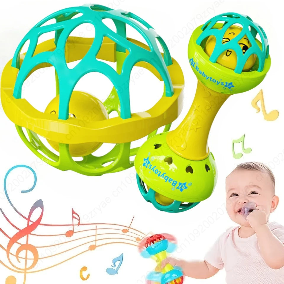 Baby Rattle Toys | Sensory Shaker & Grab Set for Newborns 0-12 Months
