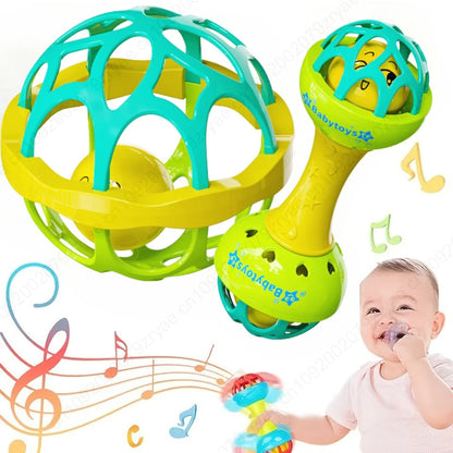 Baby Rattle Toys | Sensory Shaker & Grab Set for Newborns 0-12 Months