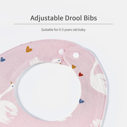 Baby Feeding Bib | Soft Cotton Adjustable Waterproof Bib for Newborns & Infants