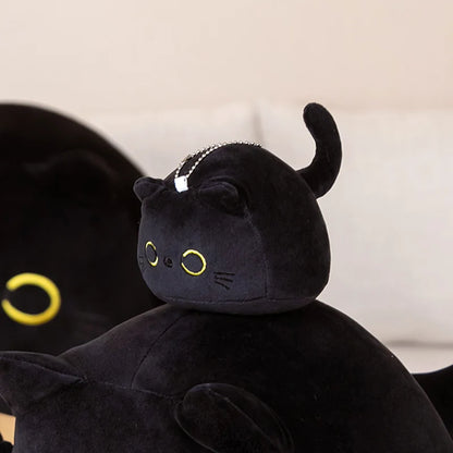 Round Ball Cat Plush Toy | Kawaii Soft Cat Cushion for Kids