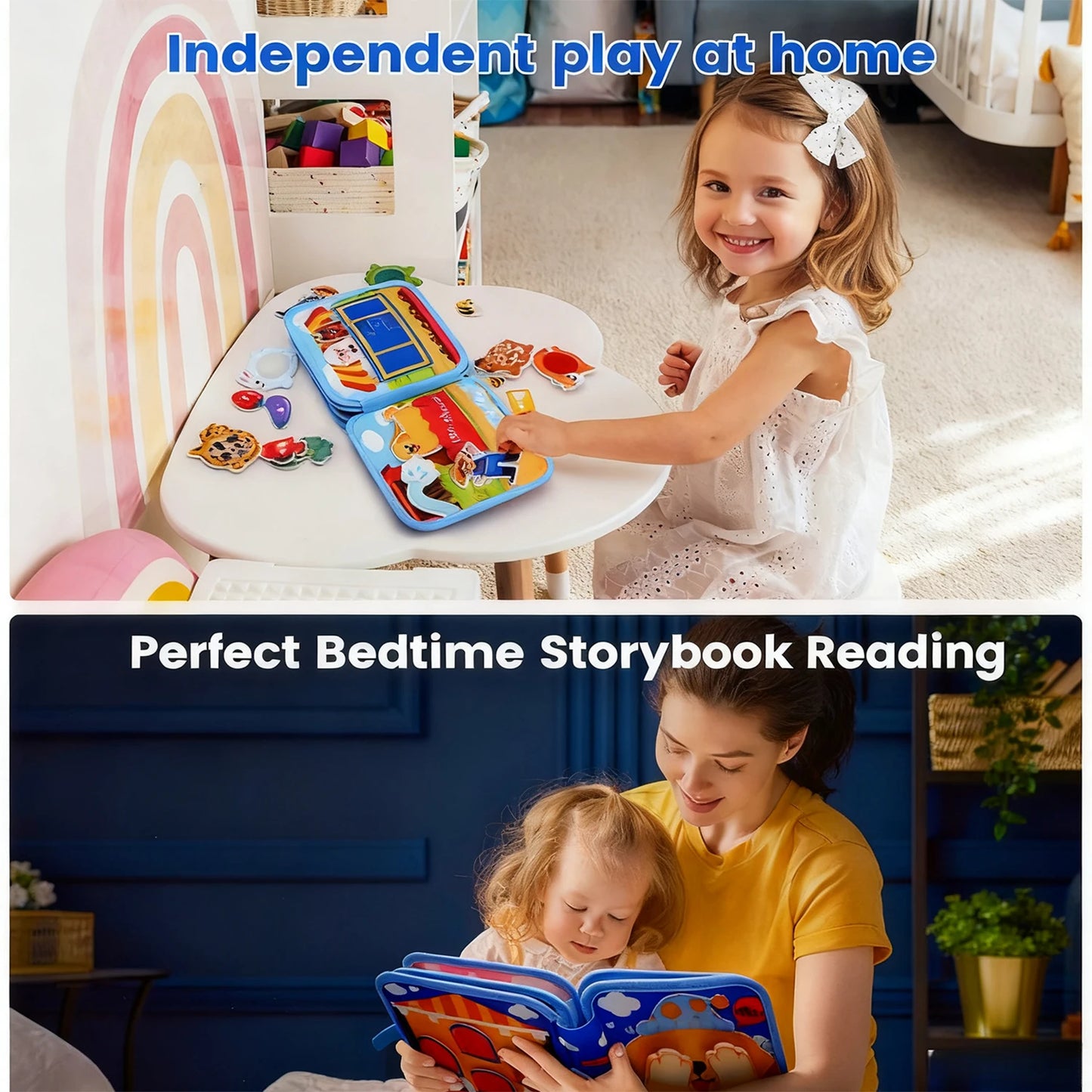 Montessori Giraffe Busy Book | Sensory Learning Quiet Book for Toddlers Ages 3-6