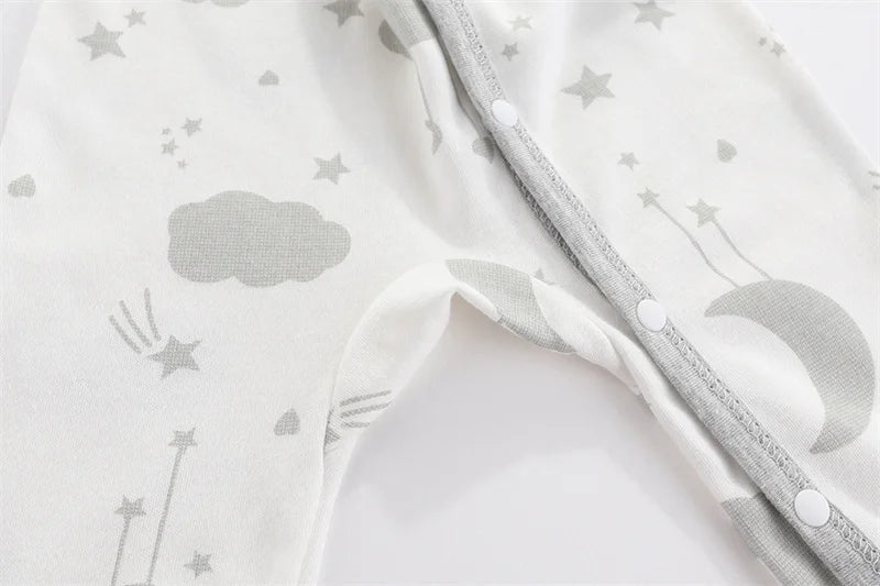 Baby Cartoon Print Romper | Soft Cotton Bodysuit for Newborns 0–9 Months
