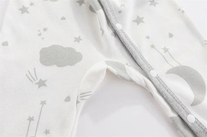 Baby Cartoon Print Romper | Soft Cotton Bodysuit for Newborns 0–9 Months
