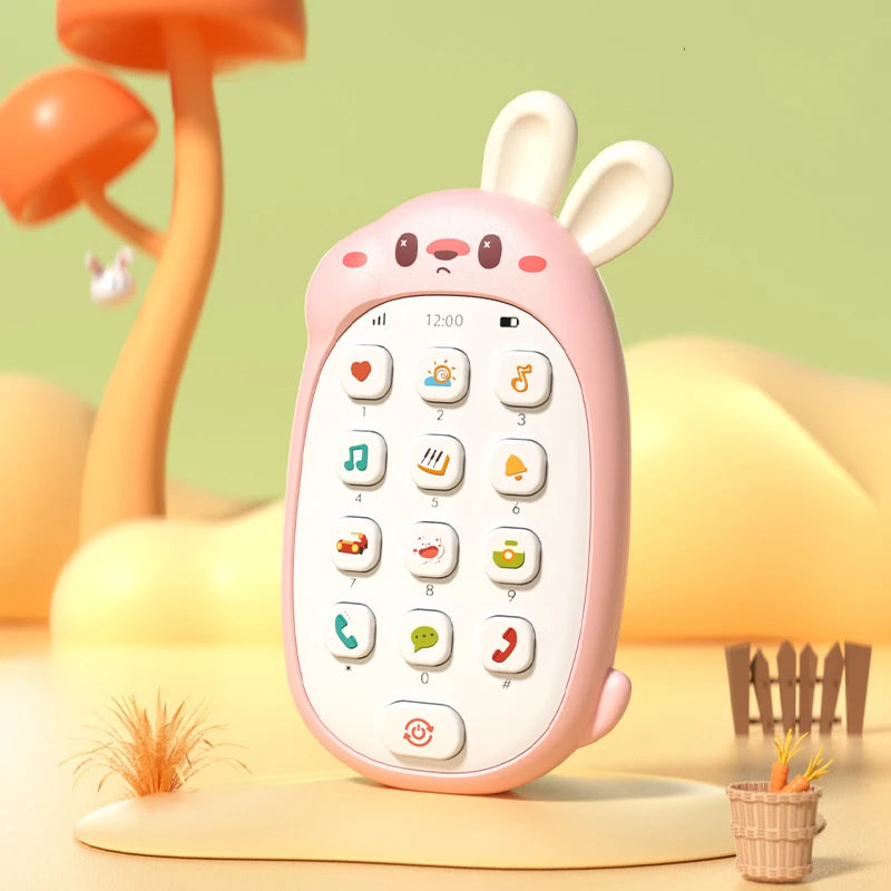 Baby Rabbit Music Phone Toy | Chewable Sensory Puzzle Toy for Toddlers