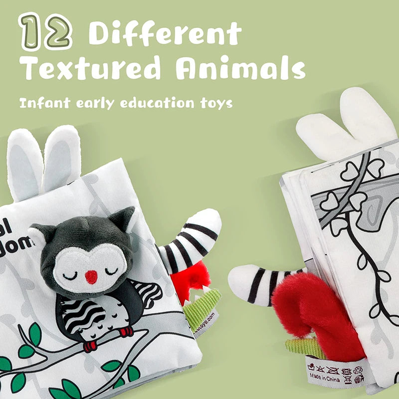 Soft 3D Sensory Cloth Book for Babies & Toddlers
