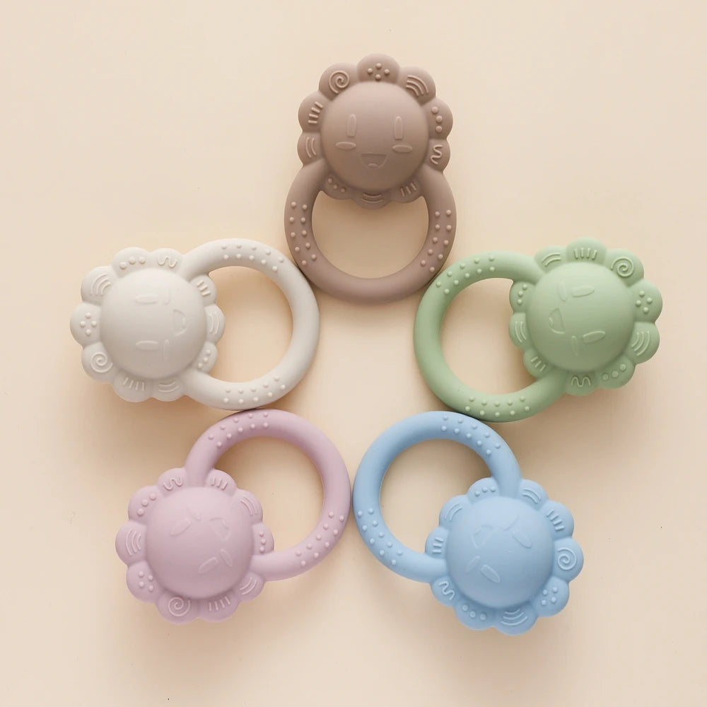 Silicone Bear Teether Rattle | Food-Grade Sensory Hand Bell for Babies 0–12 Months