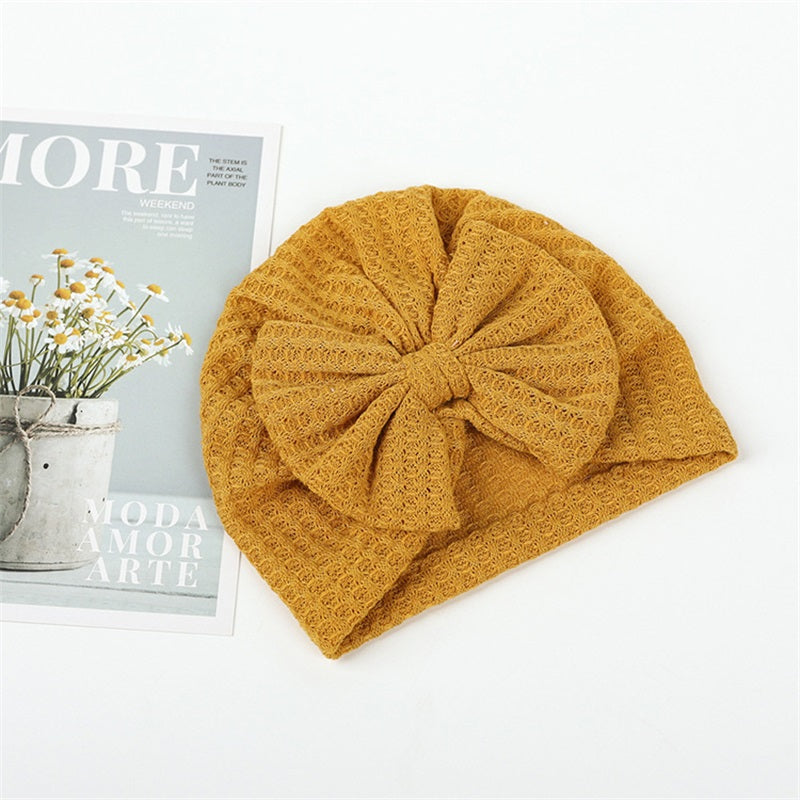 Baby Turban Bow Knot Hat | Soft Beanie Headwrap for Newborns & Toddlers