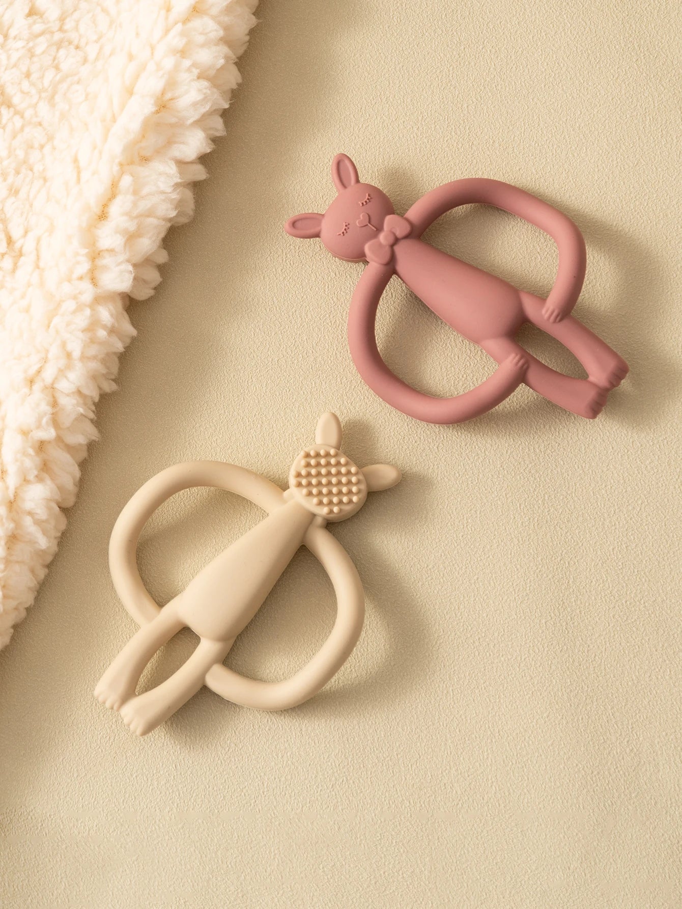 Silicone Rabbit Teether for Babies & Newborns
