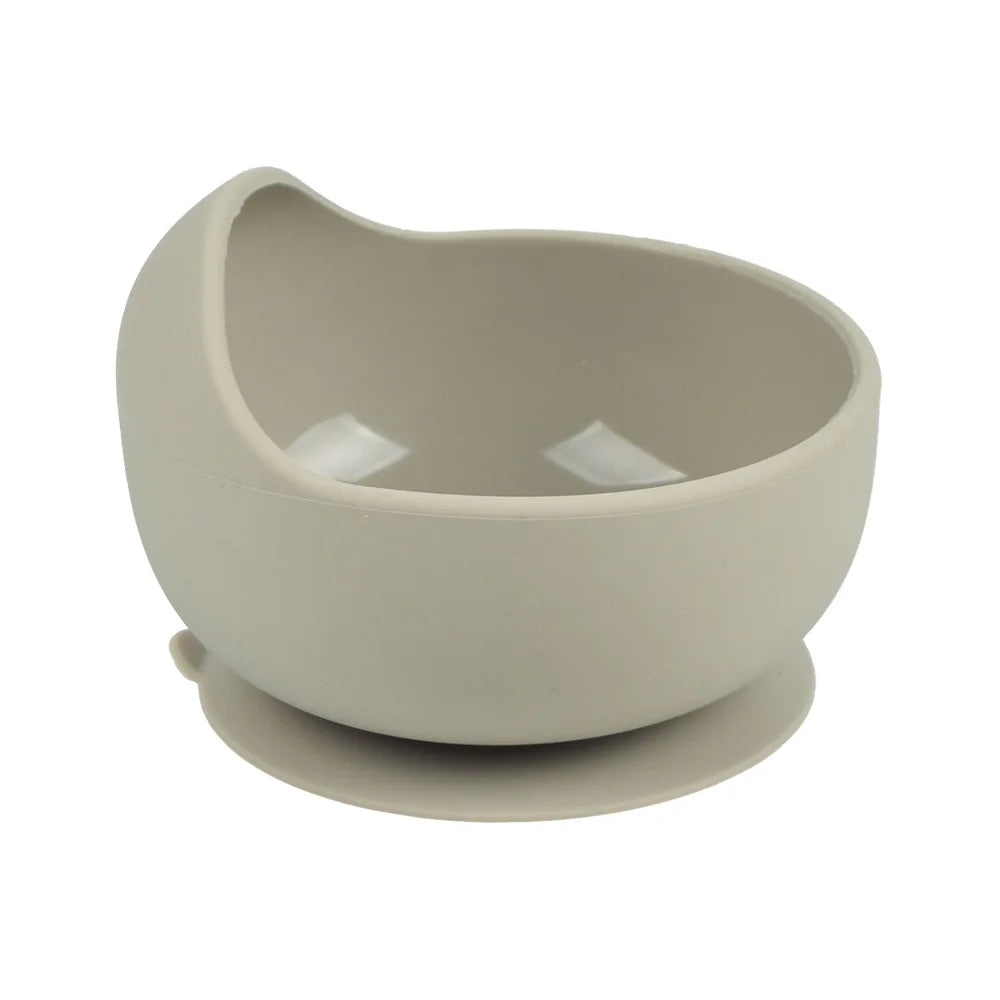 Baby Silicone Suction Bowl with Spoon | Waterproof Kids Feeding Tableware