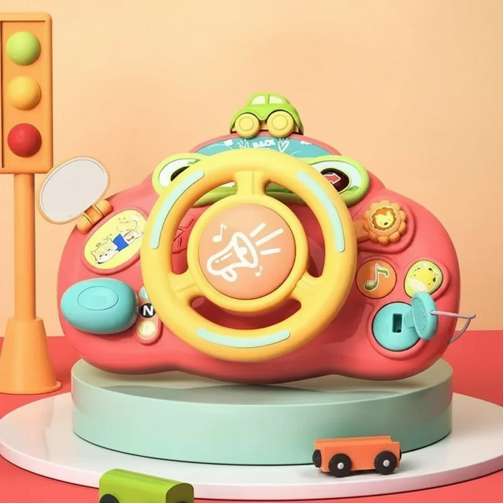 Baby Steering Wheel Toy | Electric Simulate Driving Toy for 0-36 Months