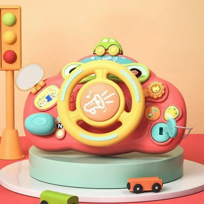 Baby Steering Wheel Toy | Electric Simulate Driving Toy for 0-36 Months
