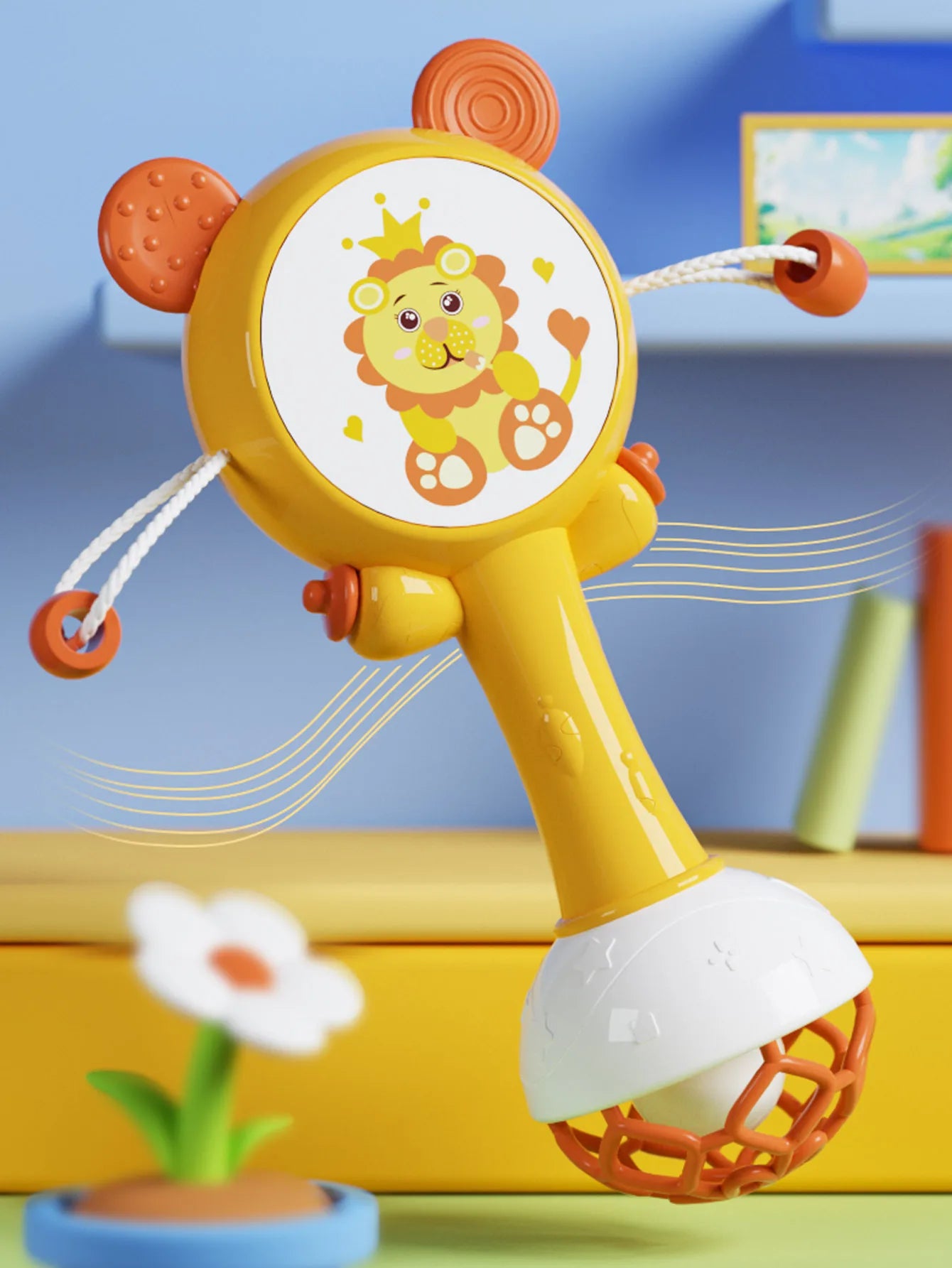 Baby Rattle Teether Hand Bell Toy
