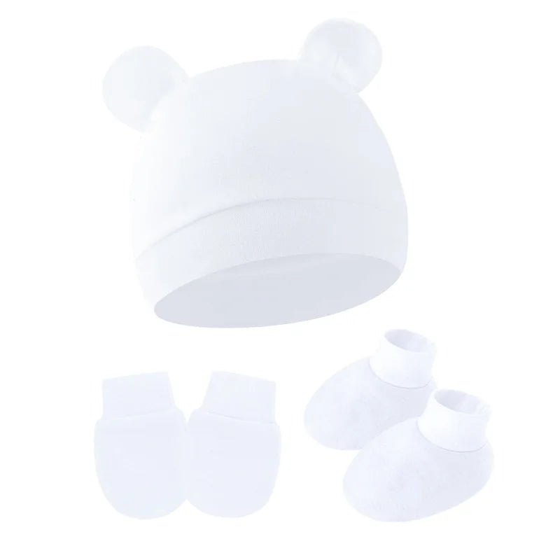 Baby Anti-Scratch Gloves & Foot Cover Set | Newborn Protection Kit