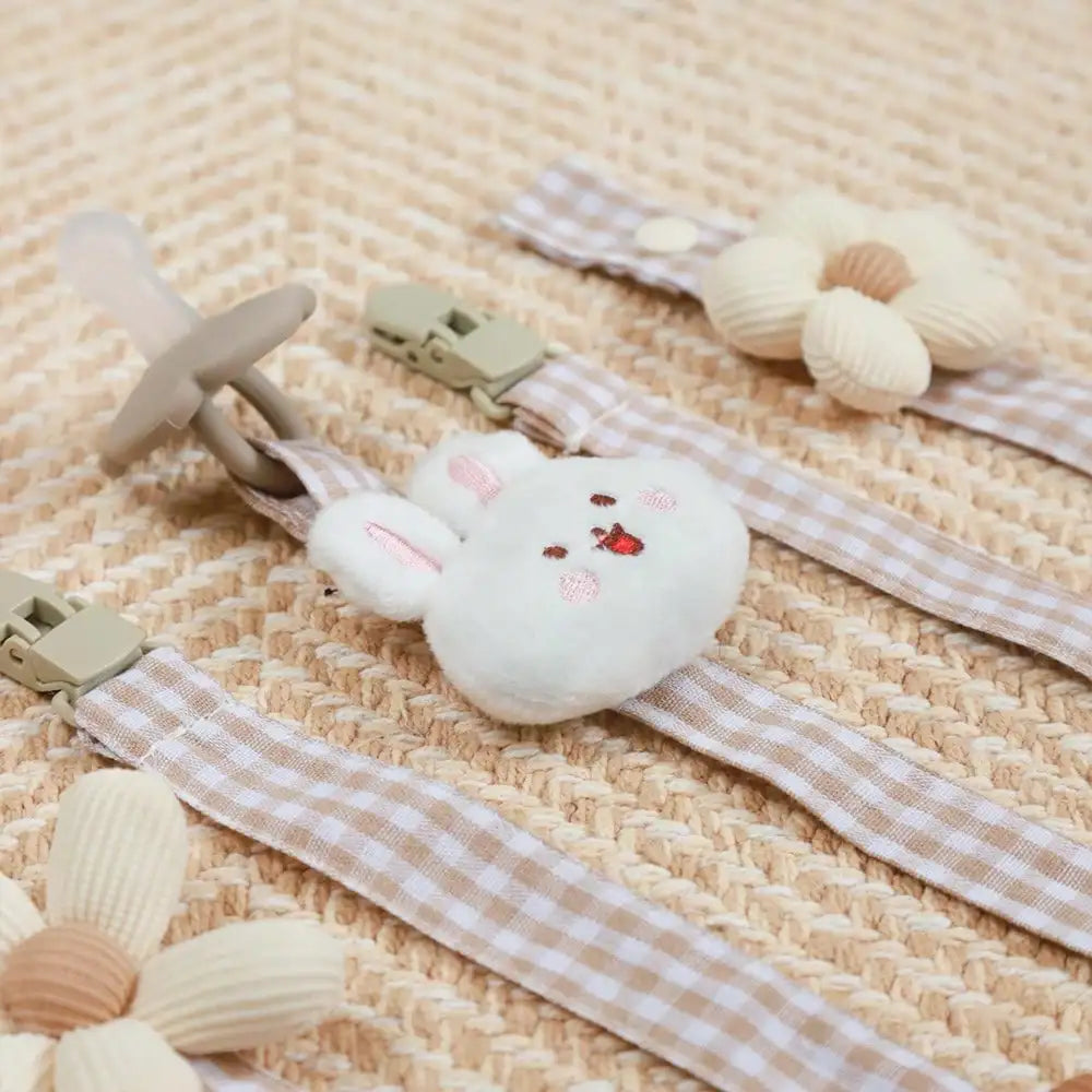Baby Pacifier Clip Chain | Cute Bear Dummy Holder for Newborns