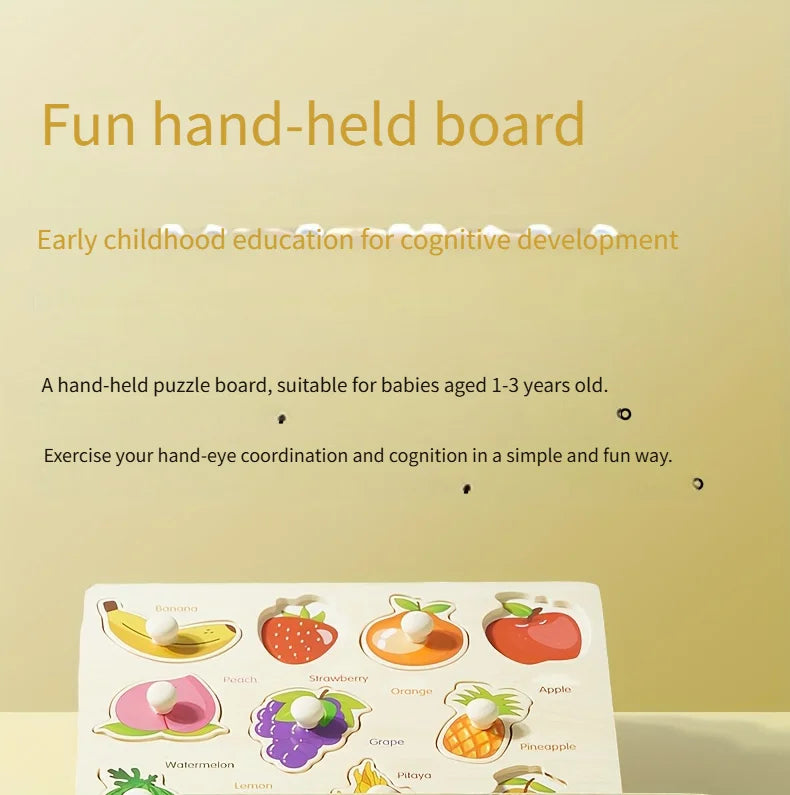 Montessori Shape Puzzle Board | Geometry Learning Toy for Toddlers & Preschoolers