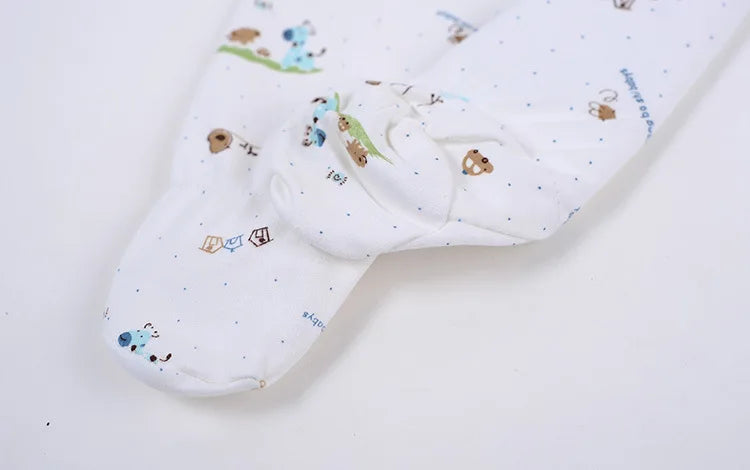 5-Piece Newborn Baby Clothing Set | Cartoon Cotton Tops & Pants 0-3 Months