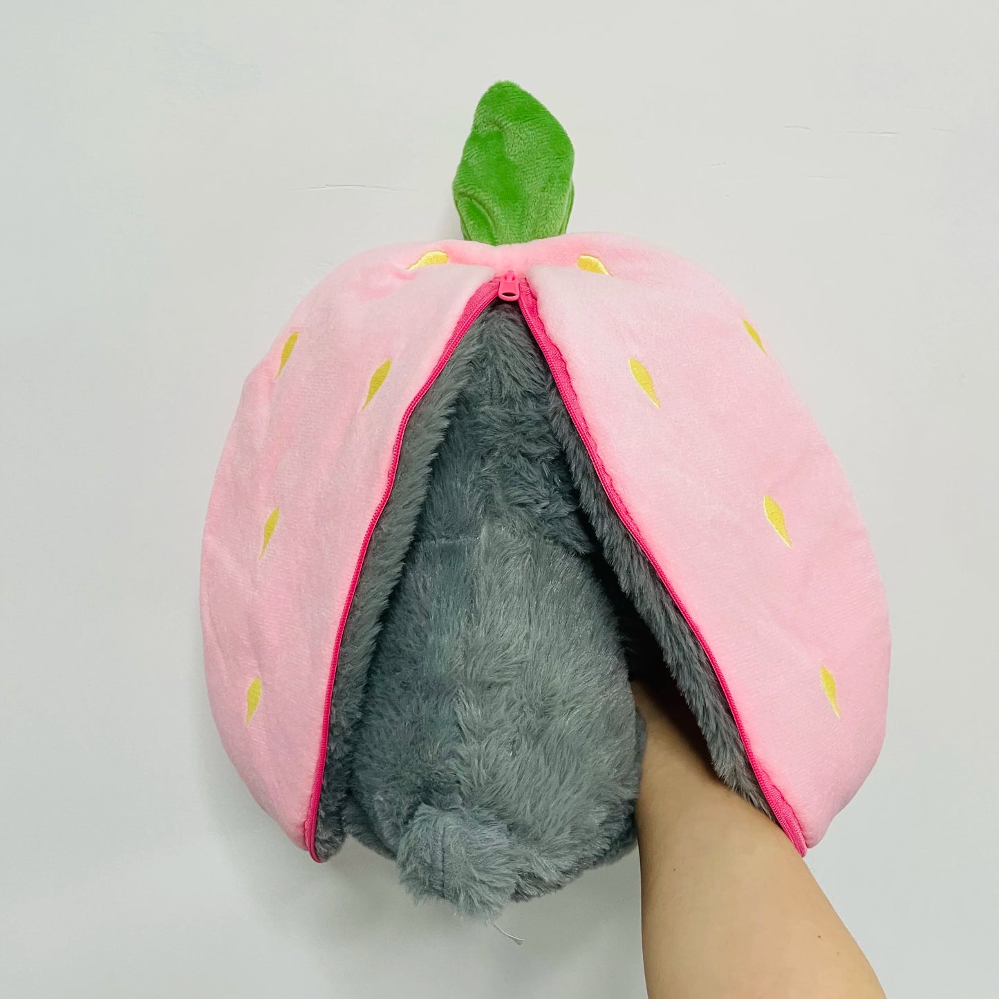 Strawberry Donkey Plush Toy | Soft 30cm Fruit Transform Sleeping Doll for Kids
