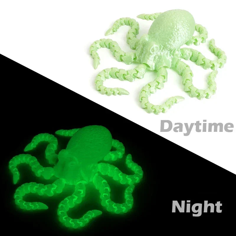 3D Printed Octopus Fidget Toy | Flexible Joints Desktop Ornament & Kids Gift