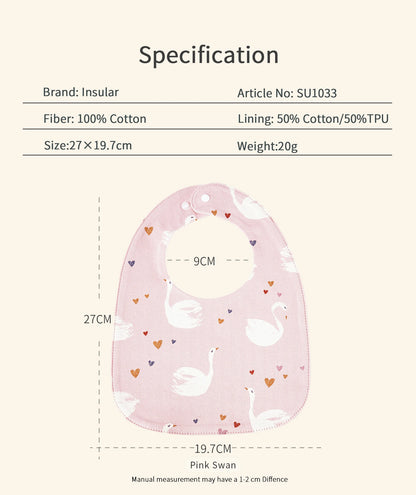 Baby Feeding Bib | Soft Cotton Adjustable Waterproof Bib for Newborns & Infants