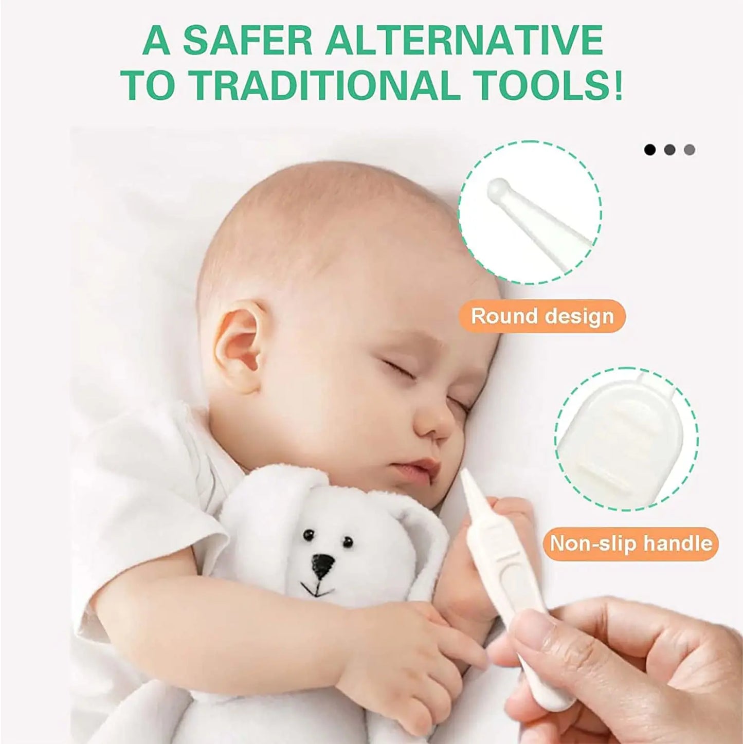 Baby Nasal Aspirator | Soft Silicone Nose Cleaner & Snot Sucker for Newborns, Anti-Backflow