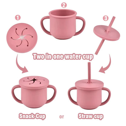 10-Piece Children's Silicone Dinner Set | Strong Suction Bowl, Plate, Fork & Spoon | BPA-Free