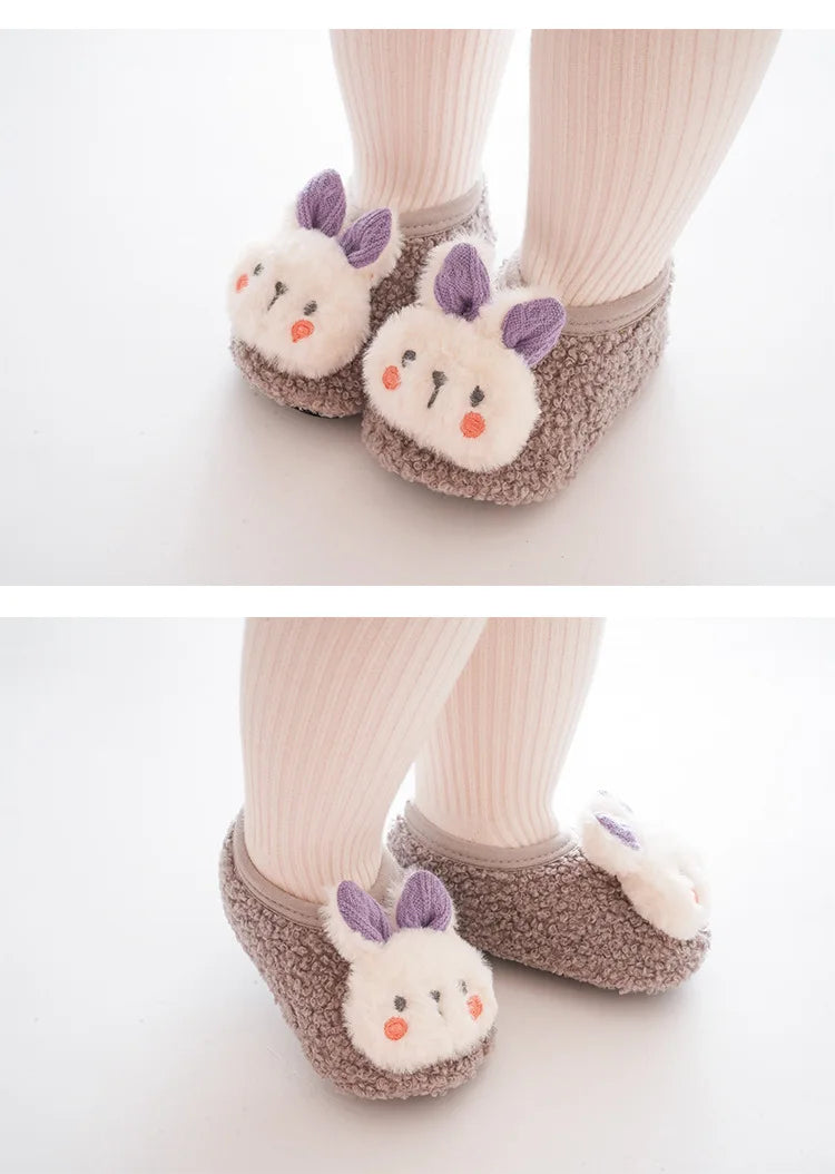 Warm Plush Baby Slippers | Soft Anti-Slip Indoor Toddler Floor Shoes | 6 Styles | 6 Months–4 Years
